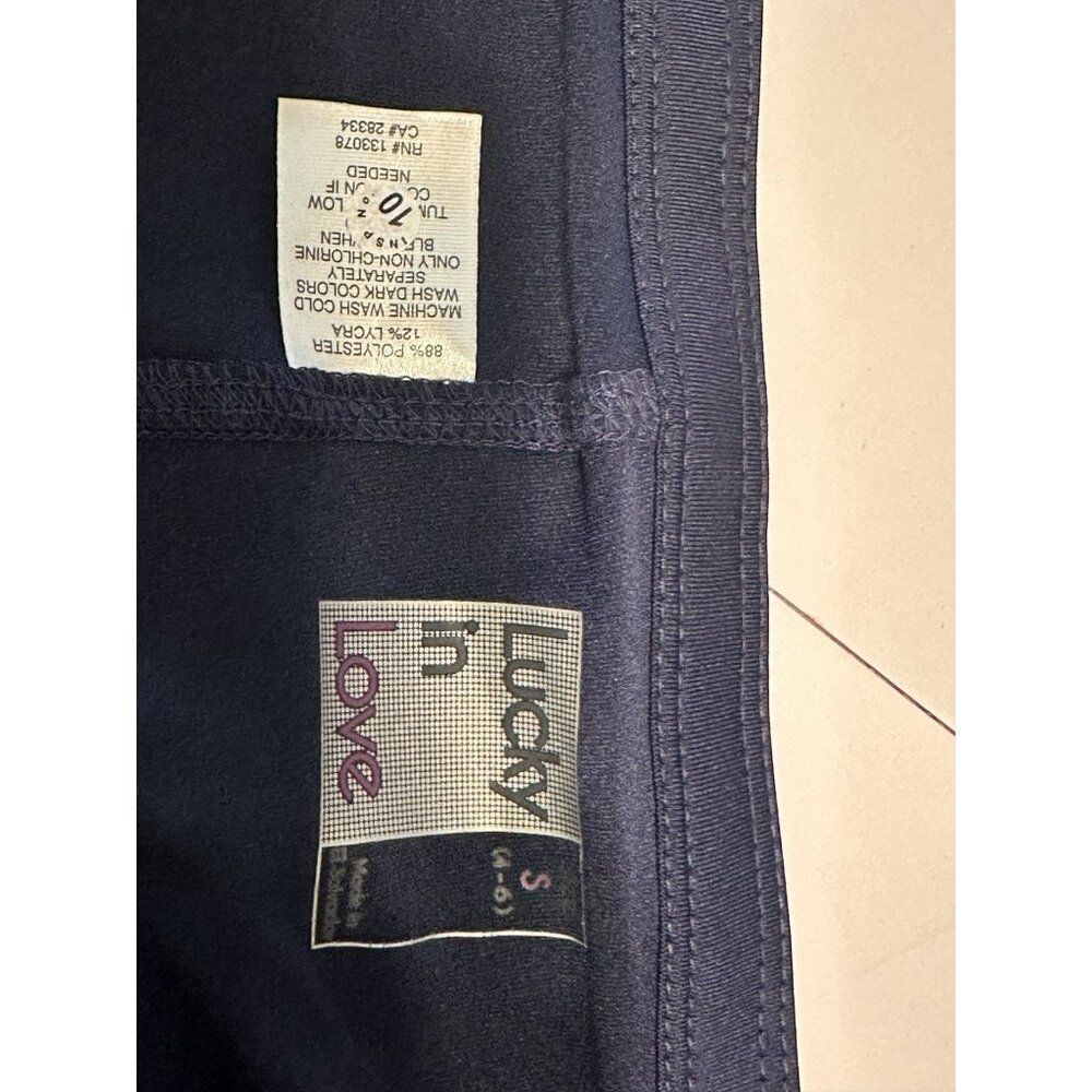 lucky in love Ladies Sz S Tennis Golf pickleball skort Stretch pull on Navy Blue - Picture 6 of 6